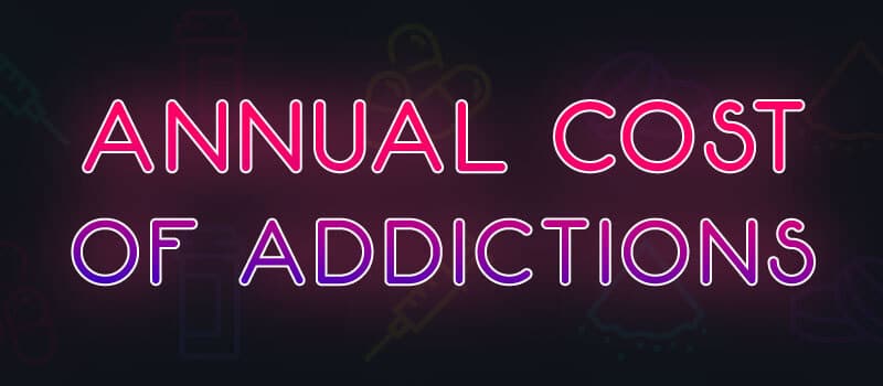 What is the annual cost of addictions?