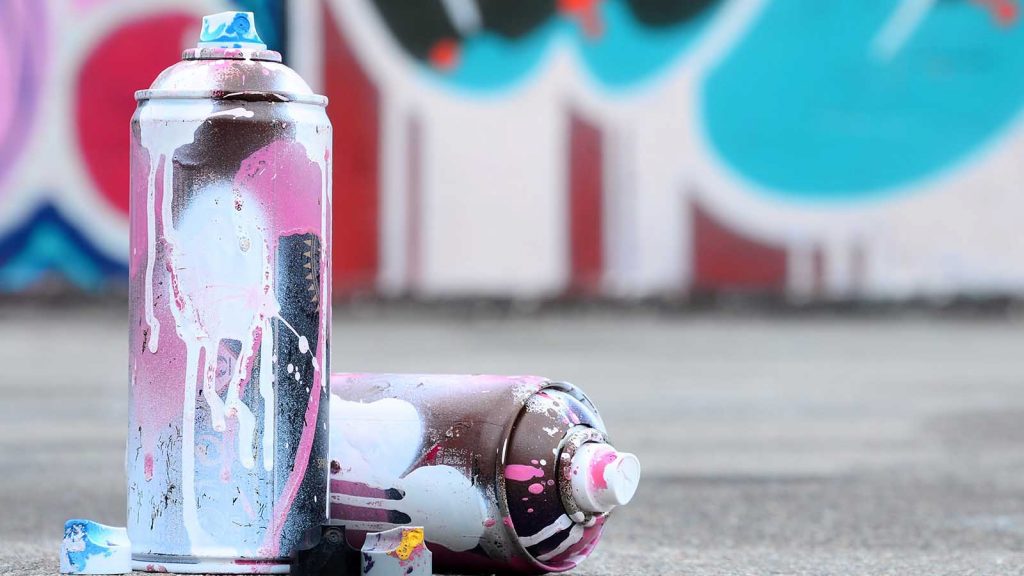 image of spray paint cans